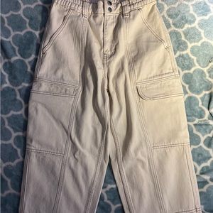 Women’s cargo pants, pacsun, cream color
